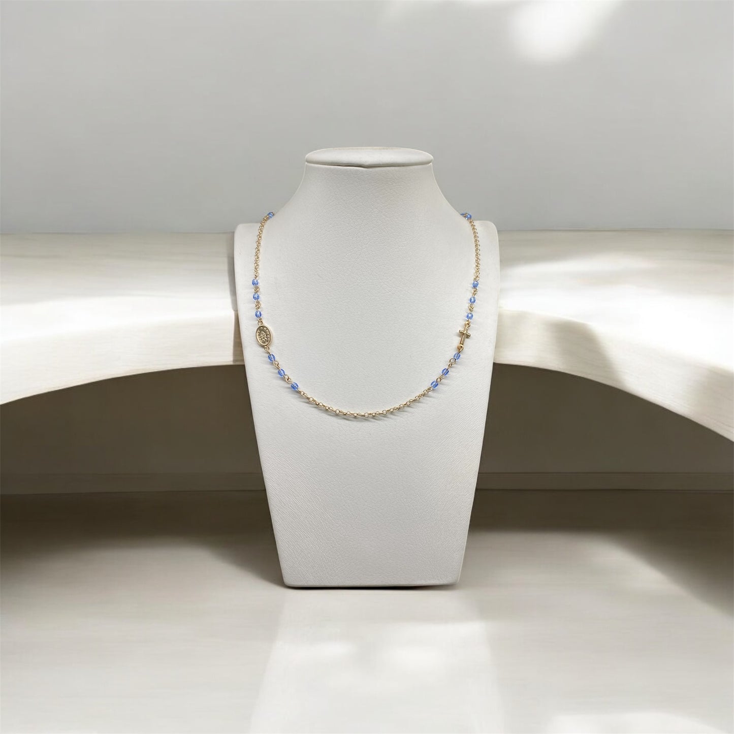 Collana Rosario Pietre Blu